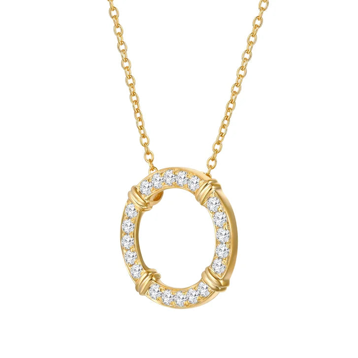 Round Brilliant Diamond Circle Pendant (0.35 ctw)