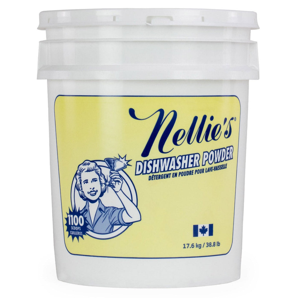 Nellie's Bulk Dishwasher Powder 1,100 loads, 17.6 kg (38.8 lb)