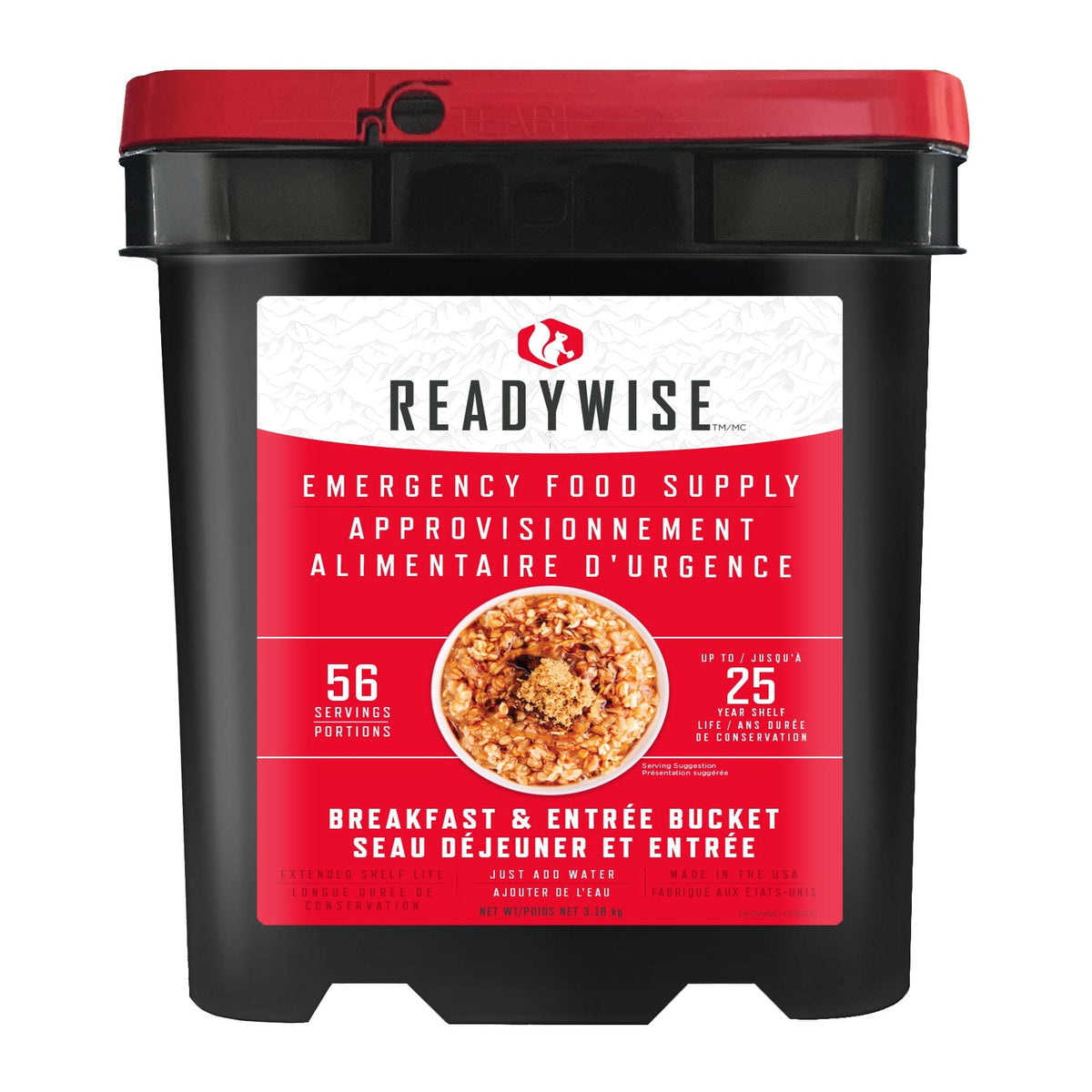 Readywise 56 Serving Entrée & Breakfast Buckets