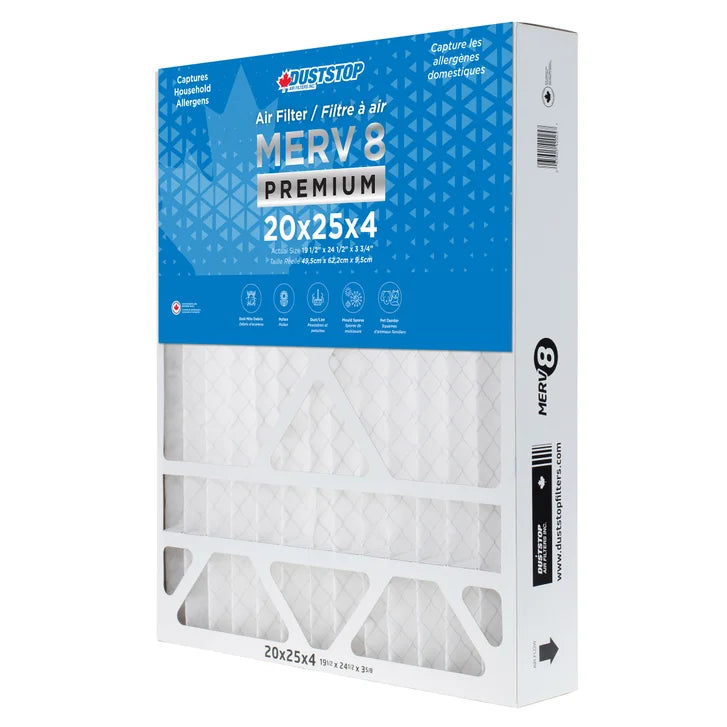 Duststop MERV 8 Premium Pleated Furnace Filter, 3-pack