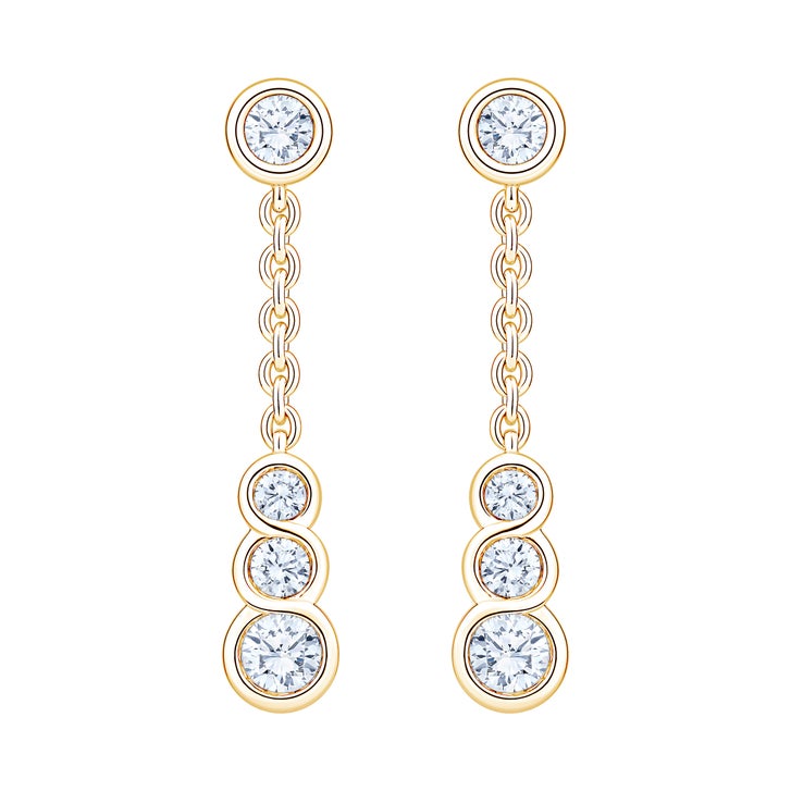 Round Brilliant Diamond Dangle Earrings (0.40 ctw)