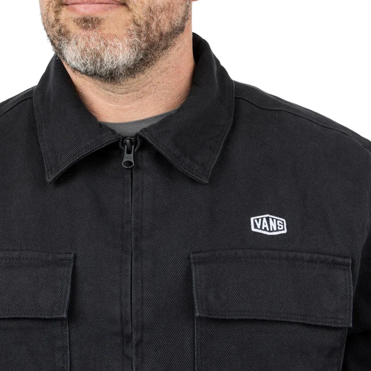 Vans Men's Mcavoy Zip Station Jacket – Casual Full-Zip Coat with Collar