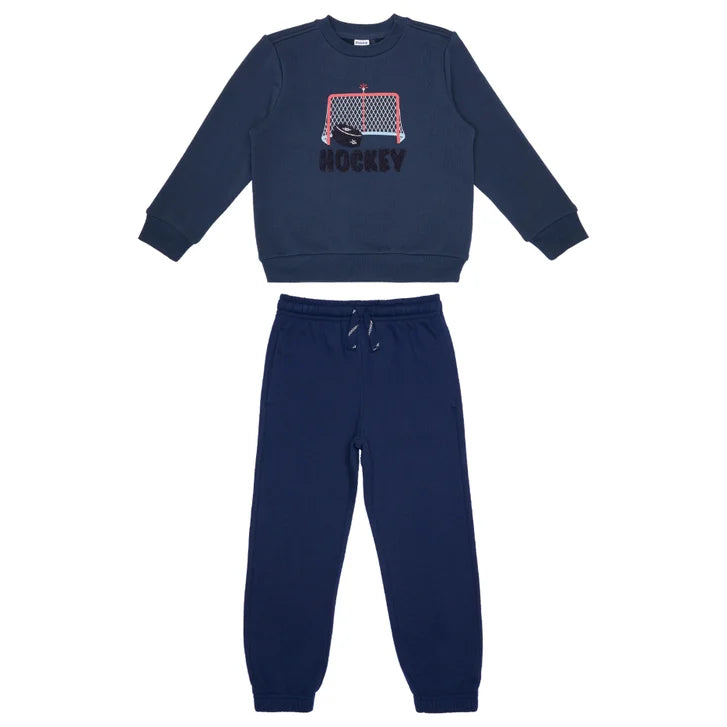 Pekkle Boys' and Girls' Cozy Fuzzy Fleece 2-piece Sweatshirt and Pants Set