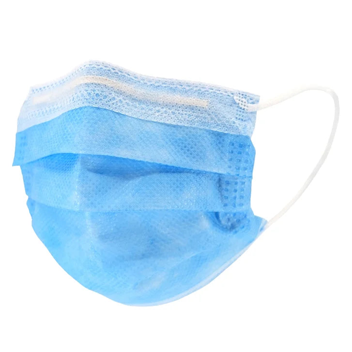 Medicom SafeMask Pediatric Procedure Face Masks for Kids, 50 Blue Masks