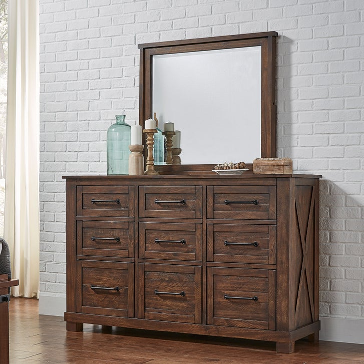Alpine Ridge Rustic Solid Wood 5-piece Queen Bedroom Set