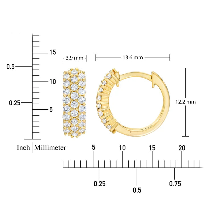 Round Brilliant Diamond Hoop Earrings (0.50 ctw)