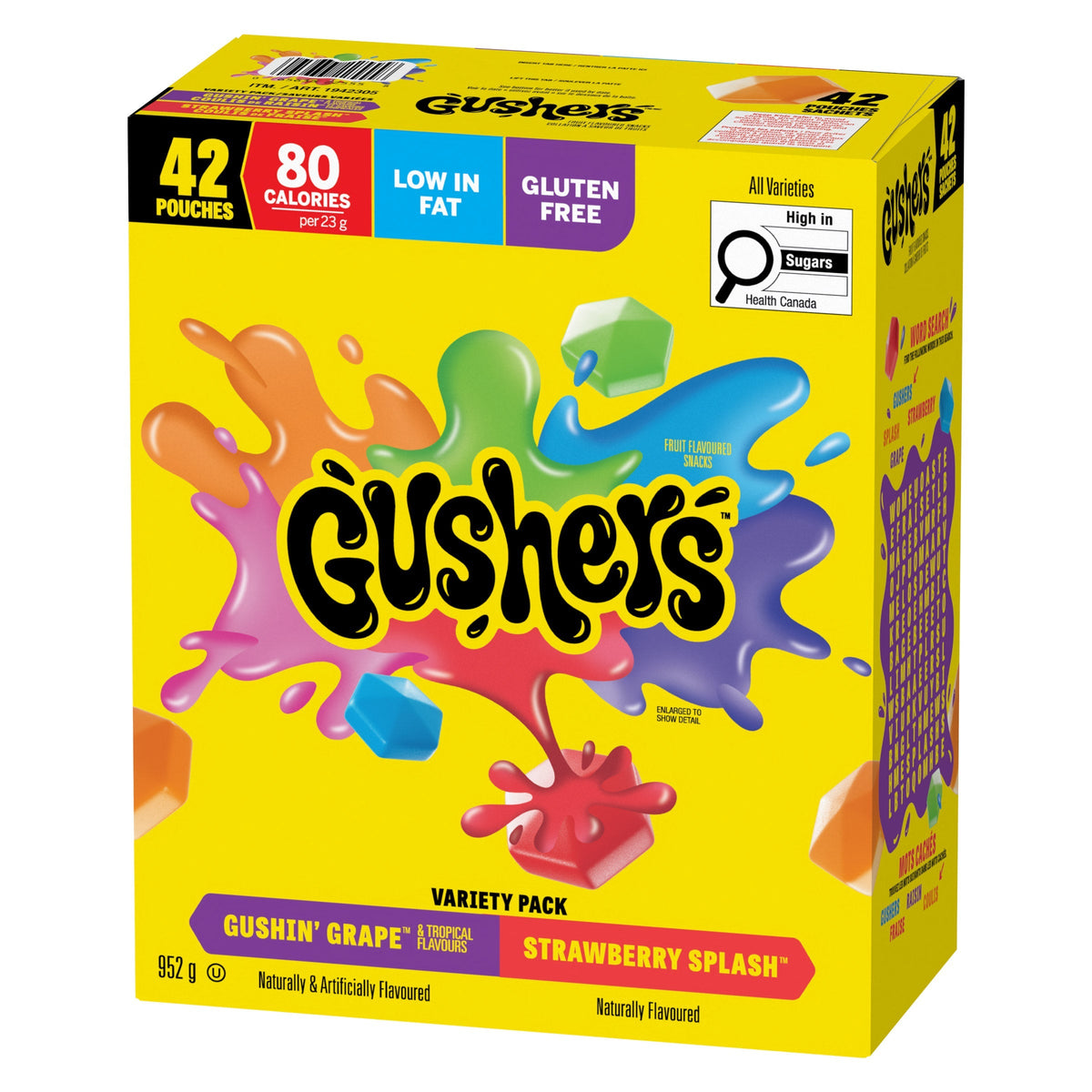 Gushers Tropical and Strawberry Fruit Flavoured Snacks, 42 × 22 g