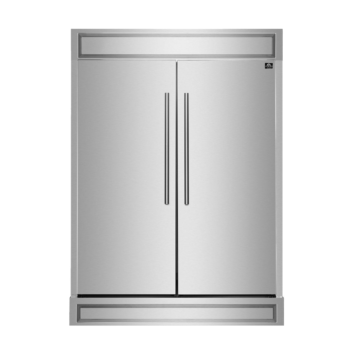 Forno Maderno 60 in 27.6 cu ft Side by Side Refrigeration Pair with Convertible Refrigerator and Freezer and 60 in Decorative Trim Kit