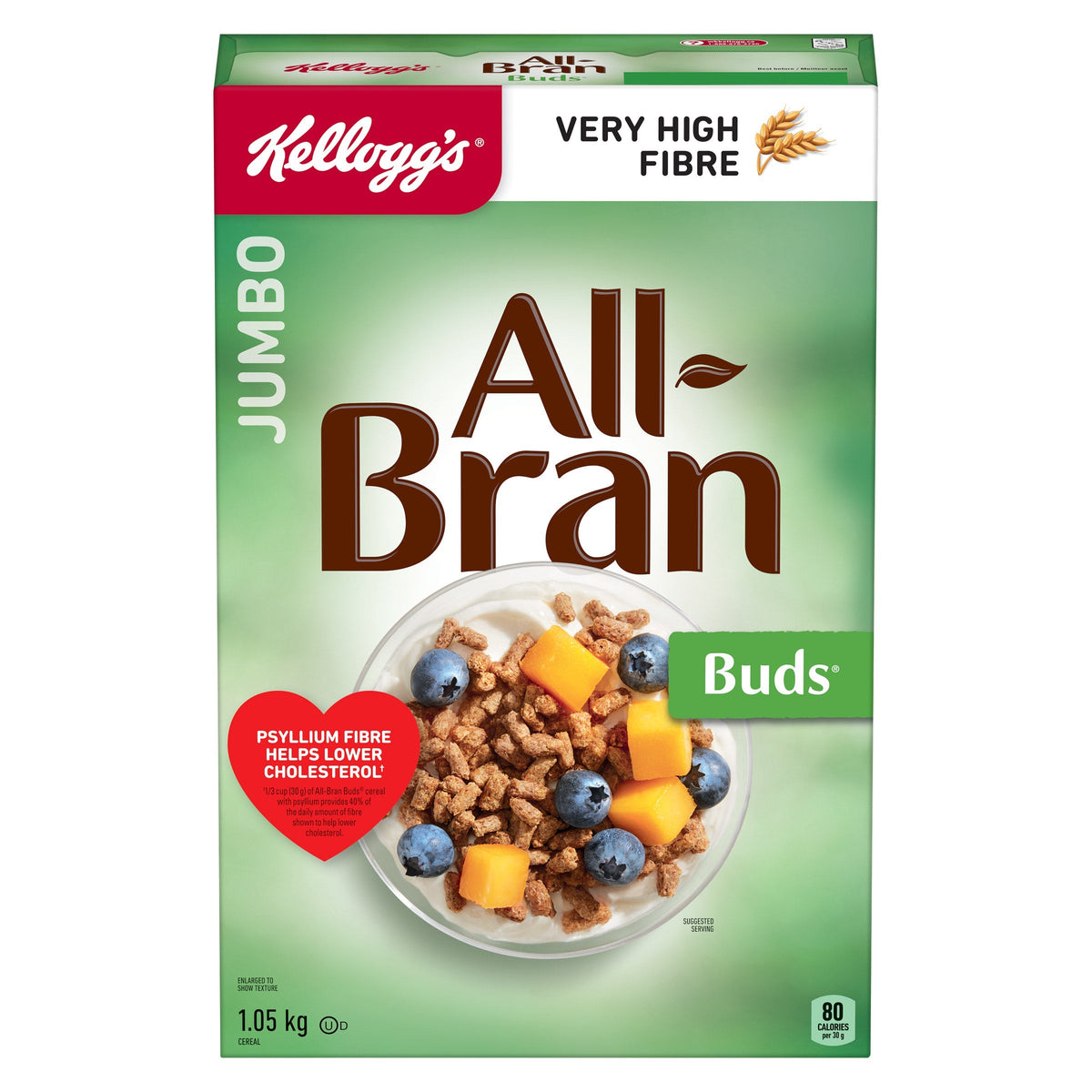 Kellogg's All-Bran Buds Jumbo, 1.05 kg