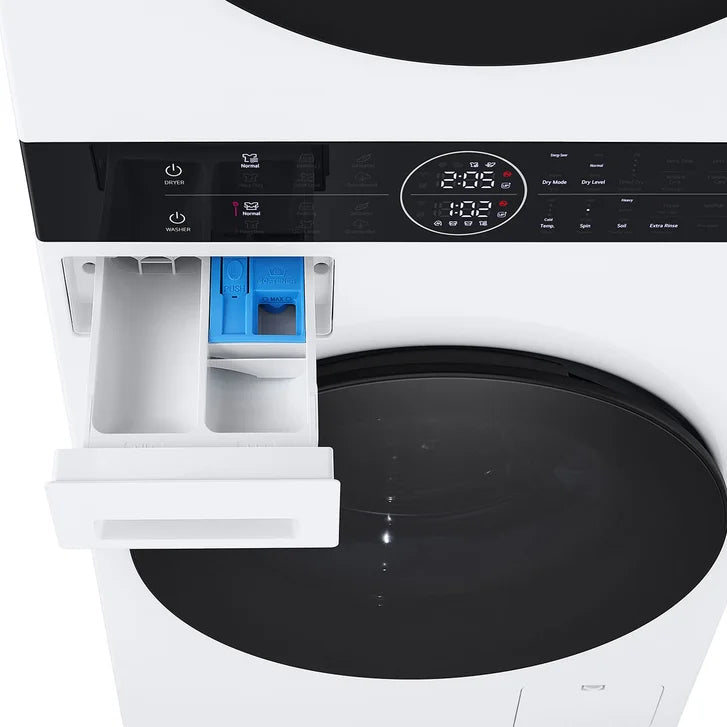 LG Compact 24 in. Washtower Single Unit Front Load 3.1 cu. ft. Washer and 4.2 cu. ft. Electric Dryer With Non Venting Heat Pump