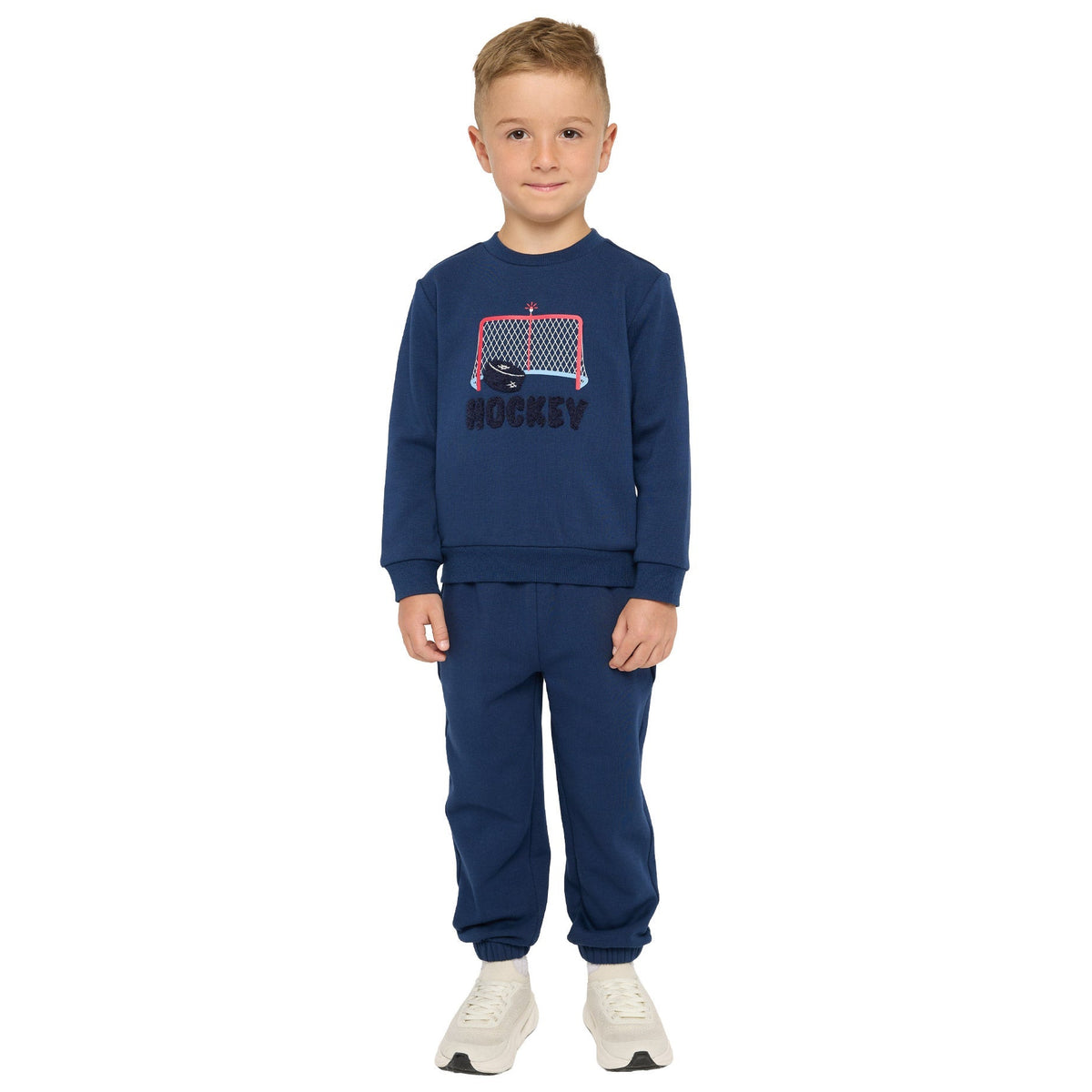 Pekkle Boys' and Girls' Cozy Fuzzy Fleece 2-piece Sweatshirt and Pants Set
