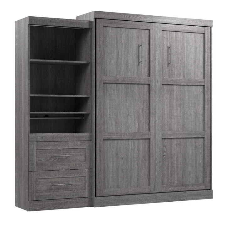 Bestar Boutique Queen Wall Bed 2-piece Set with Pull-out Shelf