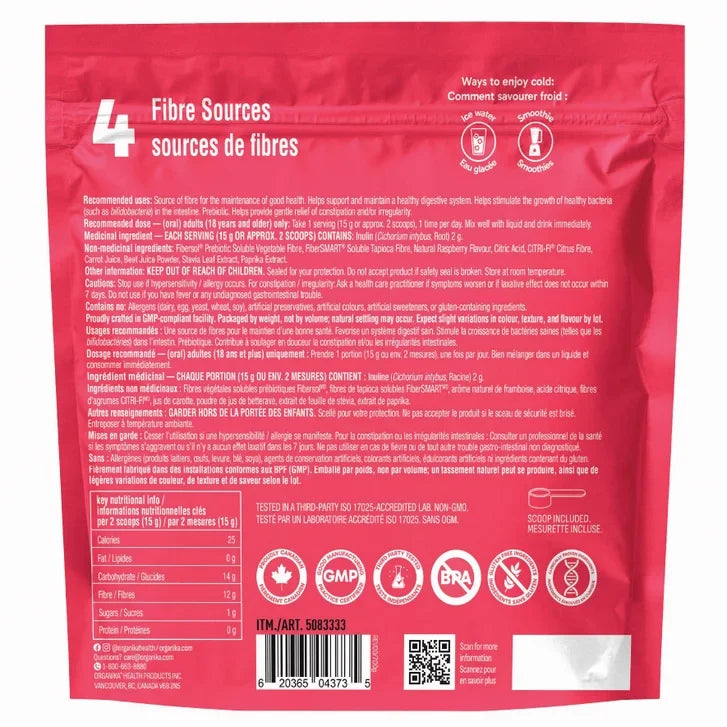 Organika Belli-Bliss Raspberry Fibre 700g