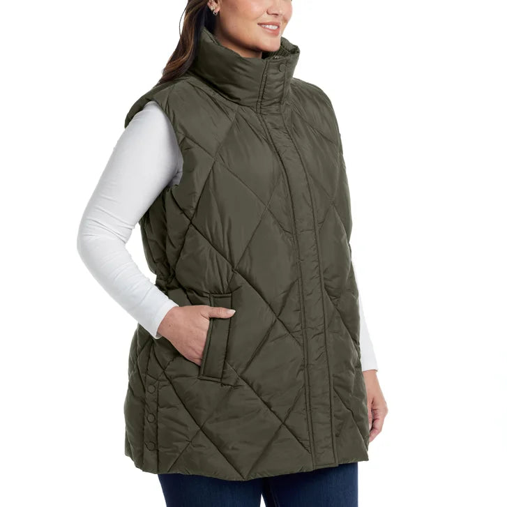 Weatherproof Women's Long Puffer Vest