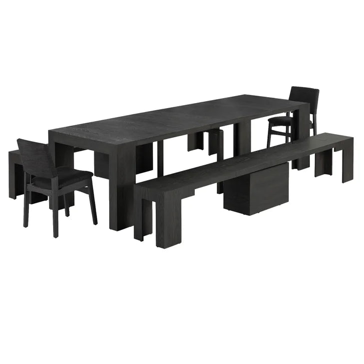 Transformer Table 5-piece Dining Table Includes 2 Benches and 2 Chairs