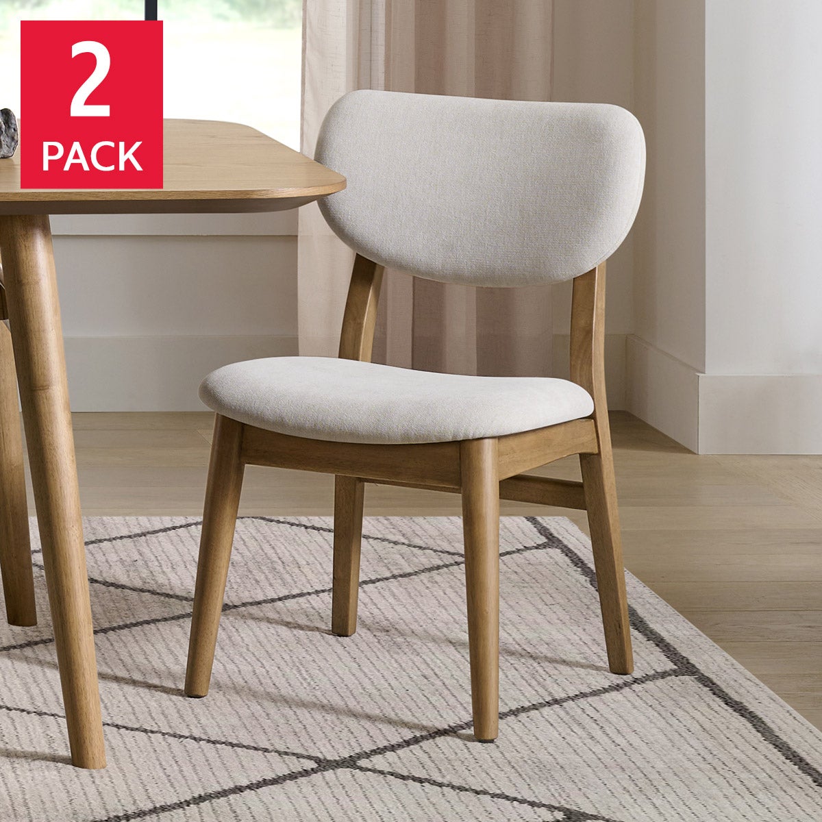 Pike & Main Arcata Fabric Dining Chair, 2-pack