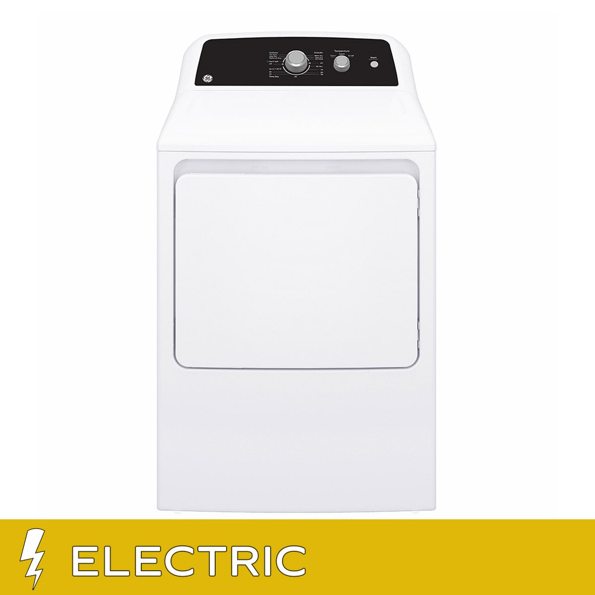 GE 6.2 cu. ft. White Electric Dryer with SaniFresh Cycle