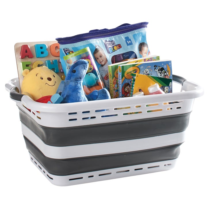 Pop and Load Collapsible Laundry Basket, 2-pack