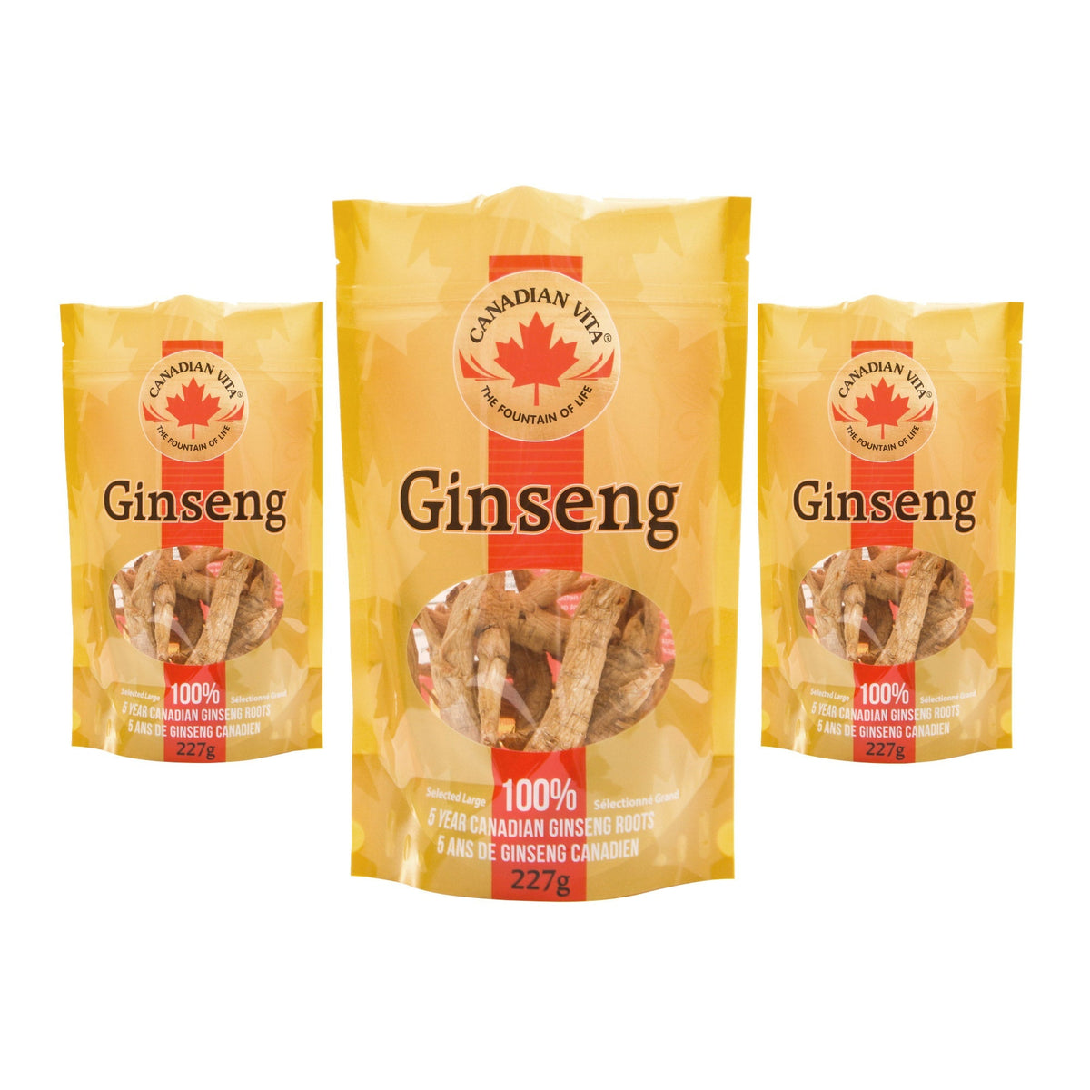 Canadian Vita Ginseng Roots, 3 x 227 g