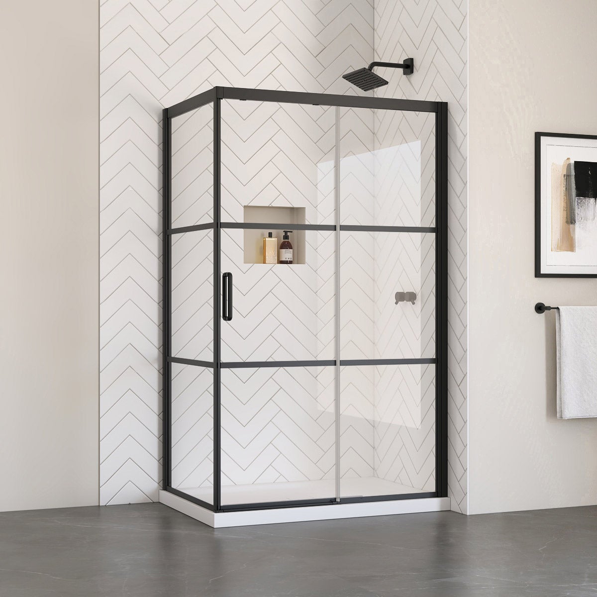 Appollo Bradford Shower Kit in Matte Black