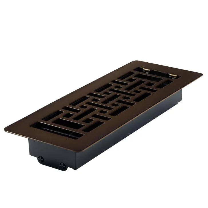 Manor House Rubbed Bronze Low Profile Floor Registers, 4-pack