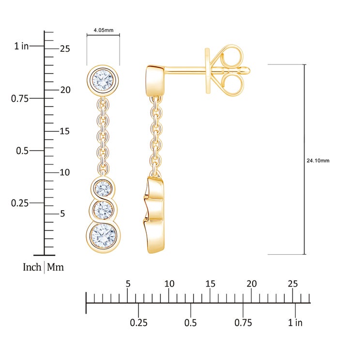 Round Brilliant Diamond Dangle Earrings (0.40 ctw)