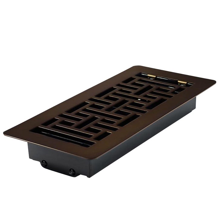 Manor House Rubbed Bronze Low Profile Floor Registers, 4-pack