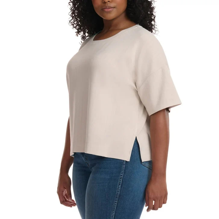 Splendid Women's Ribbed Short Sleeve Top