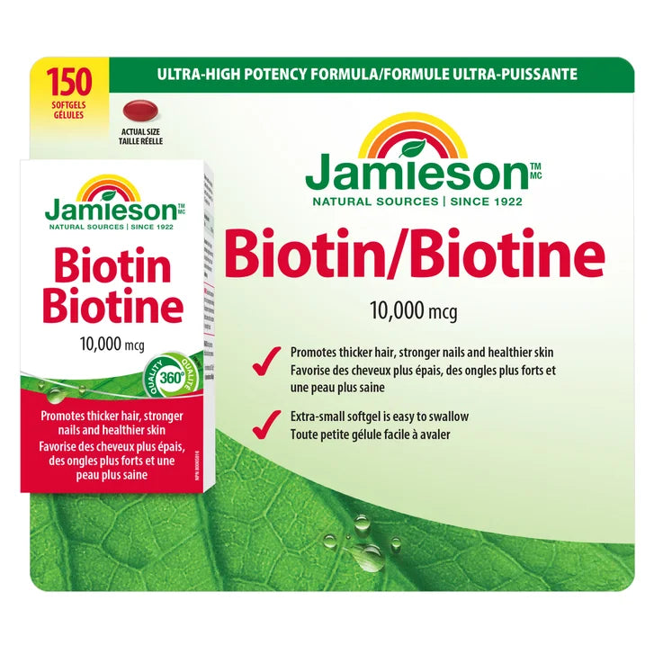 Jamieson Biotin 10,000 mcg, 150 Softgels