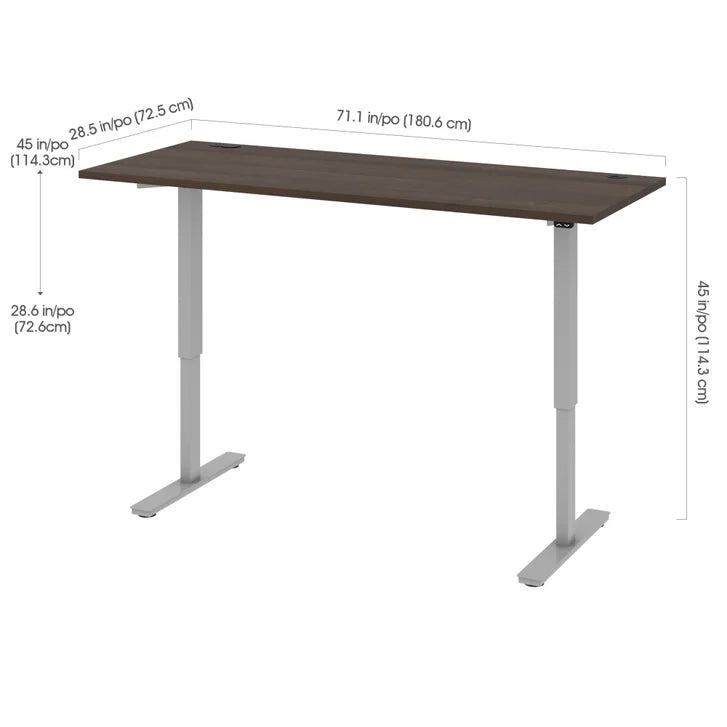 Bestar Upstand 72.4 cm x 182.9 cm (28.5 in. x 72 in.) Height Adjustable Desk