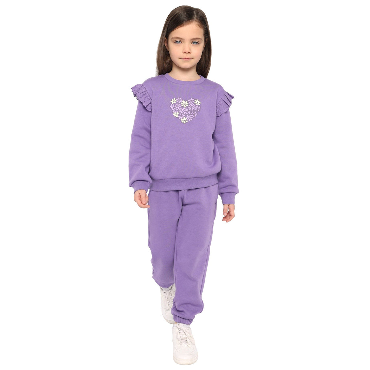 Pekkle Boys' and Girls' Cozy Fuzzy Fleece 2-piece Sweatshirt and Pants Set