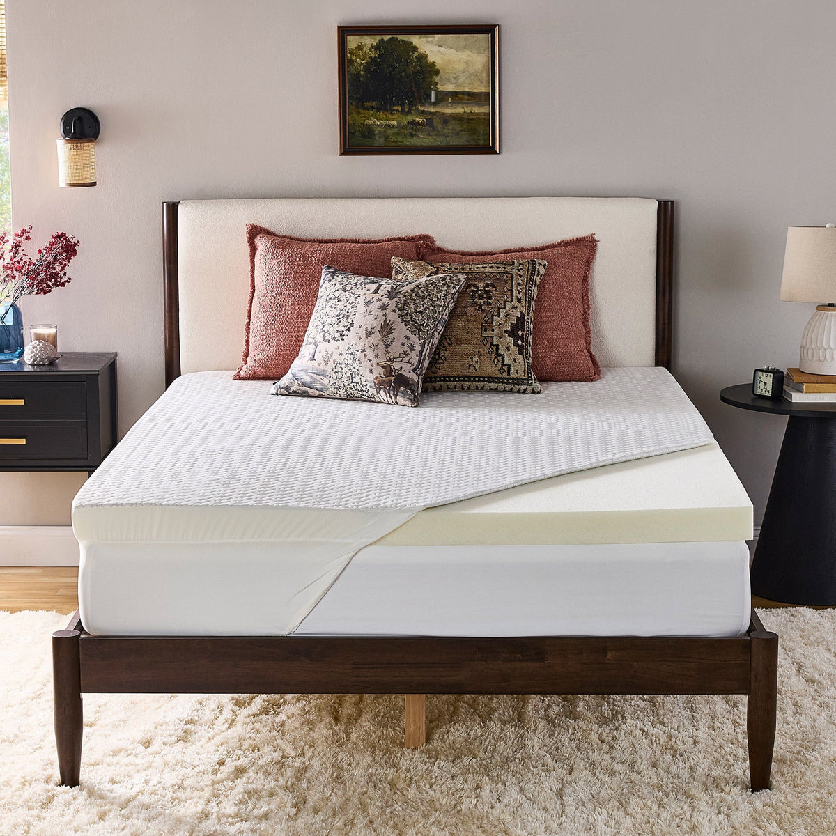 Novaform 3 in. Advanced Back Support Memory Foam Mattress Topper
