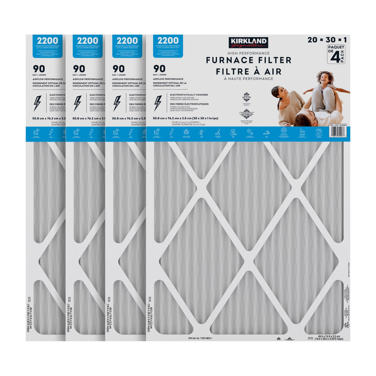 Kirkland Signature High Performance Air Filters 4-pack
