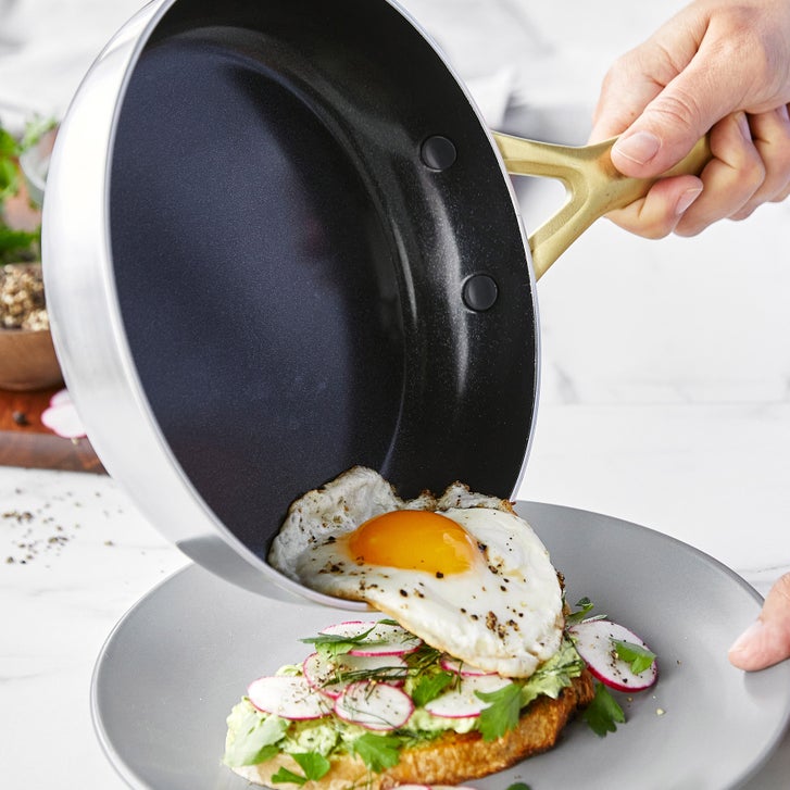 GreenPan GP5 5-ply Stainless Steel Skillet Set, Gold Handles, 2-pieces