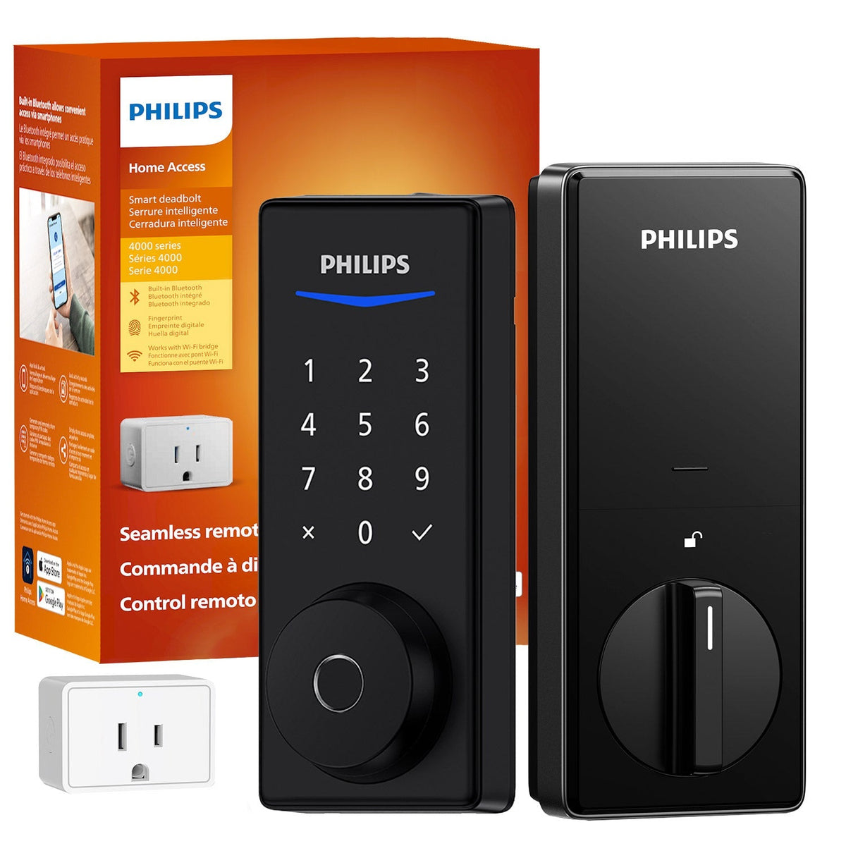 Philips 4000 Series Deadbolt Smart Lock with Fingerprint Reader