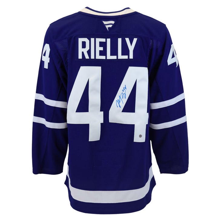 Frameworth Morgan Rielly Signed Toronto Maple Leafs Blue Fanatics Premium Jersey