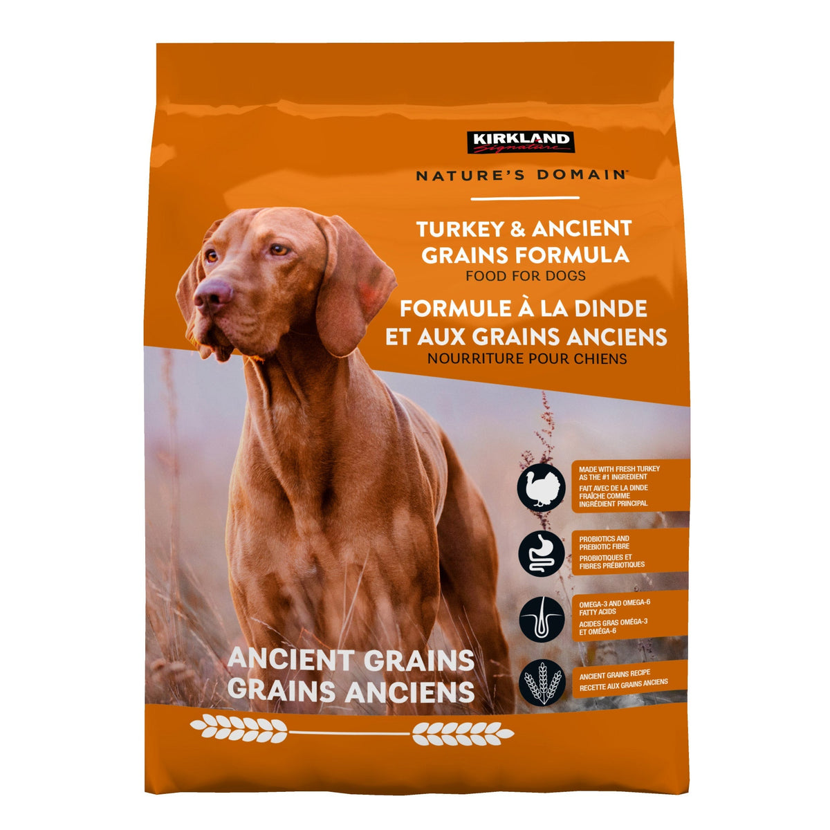 Kirkland Signature Nature's Domain Turkey & Ancient Grains Formula, Food For Dogs, 15.87 kg (35 lb.)
