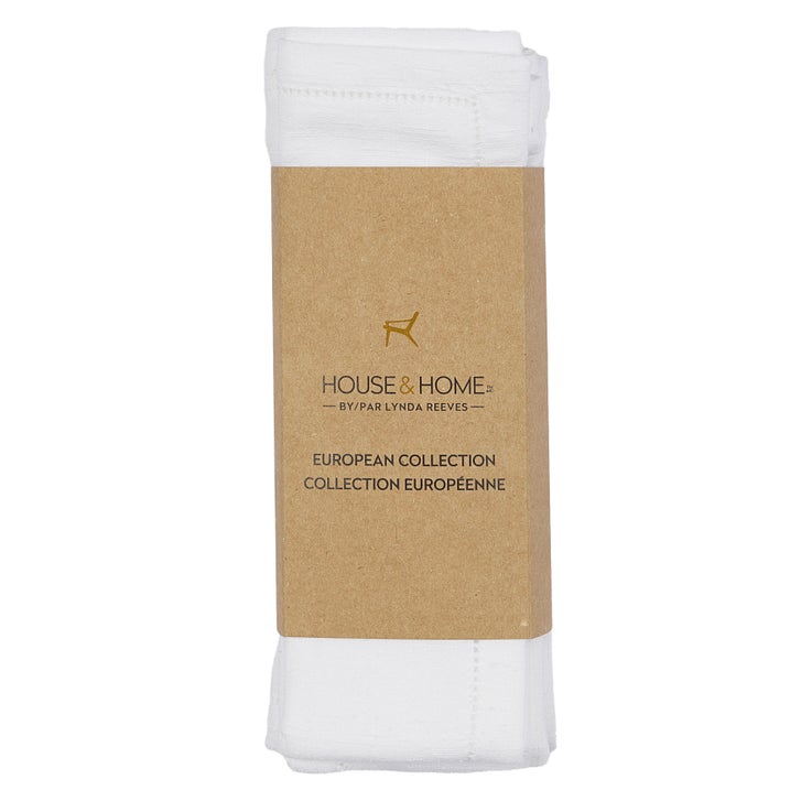 House & Home by Lynda Reeves European Collection - Cotton Linen Napkin Set, 4-piece