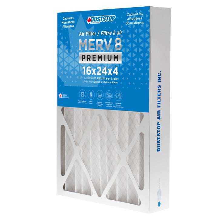 Duststop MERV 8 Premium Pleated Furnace Filter, 3-pack