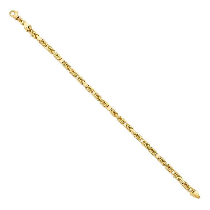 Double Row Byzantine Bracelet in Yellow Gold