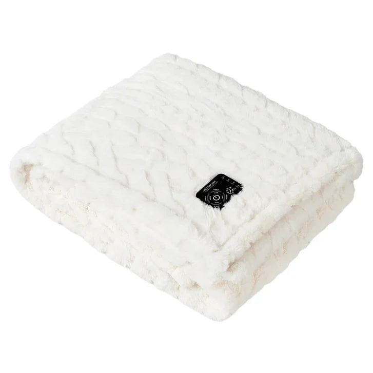 Berkshire Home Company Heated Luxe Faux Fur Throw