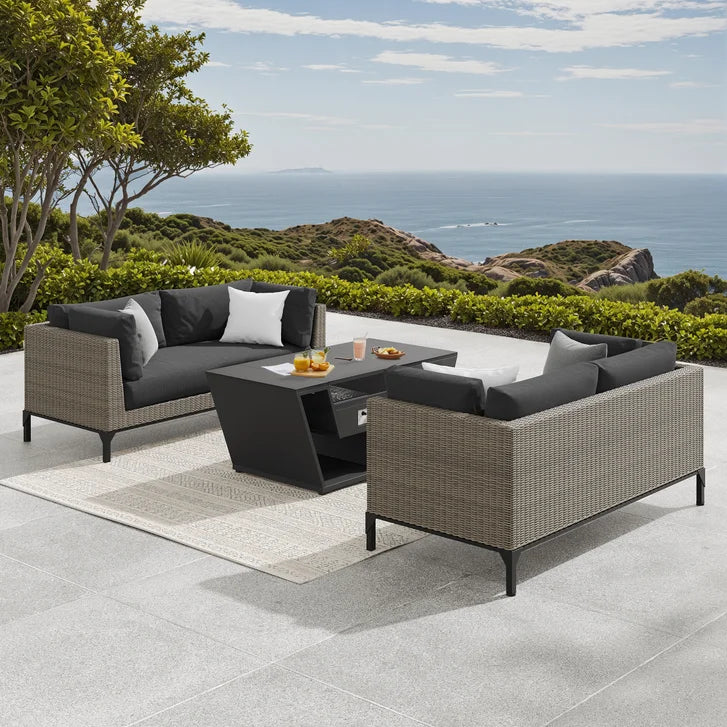Aberdeen 3-piece Patio Conversation Set with Fire Table