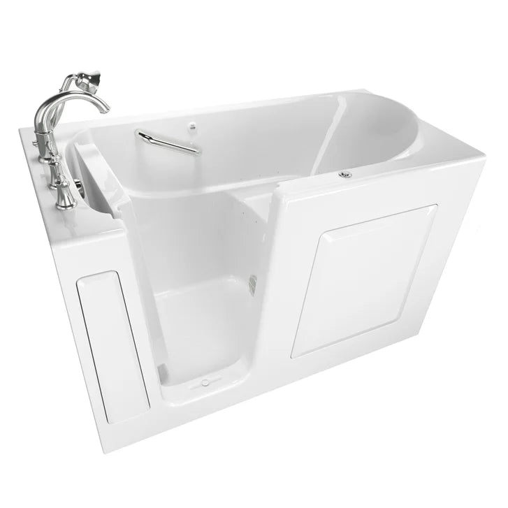 American Standard 30 in. × 60 in. Walk-in Bathtub with 26 Jet Air Spa System, Heated Blower and QuickDrain