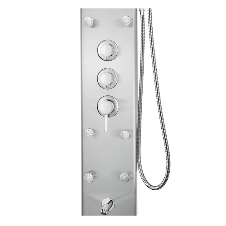 Akuaplus Amelia Pressure Balance Shower Panel with 8 Body Jets