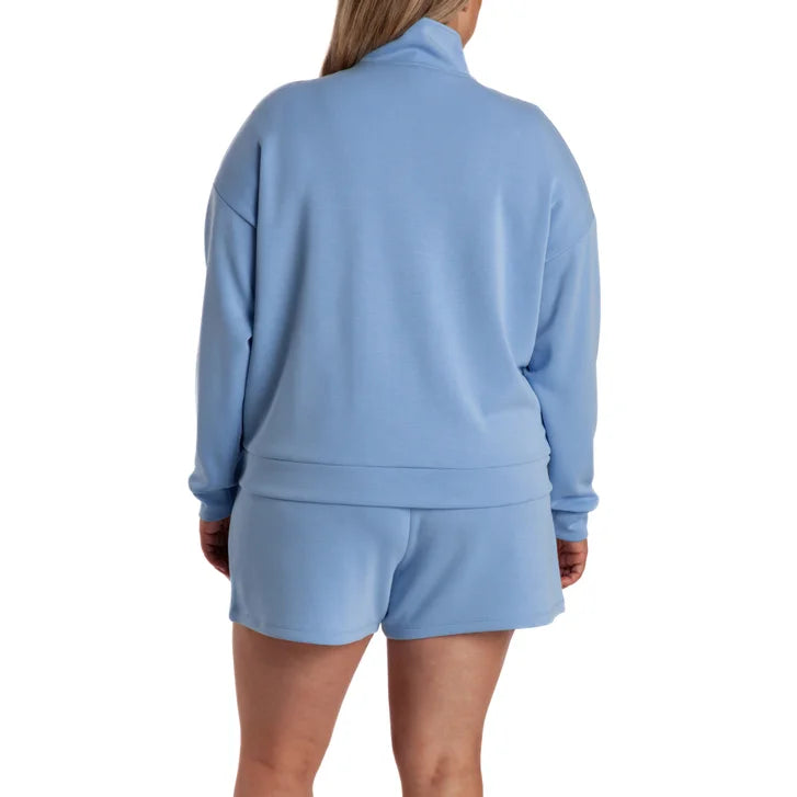 Lazypants Women's Full Zip Mock Neck Sweatshirt