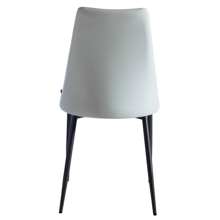 Peressini Flore Beige Dining Chair with Brown Metal Frame, 2-pack, Made in Italy