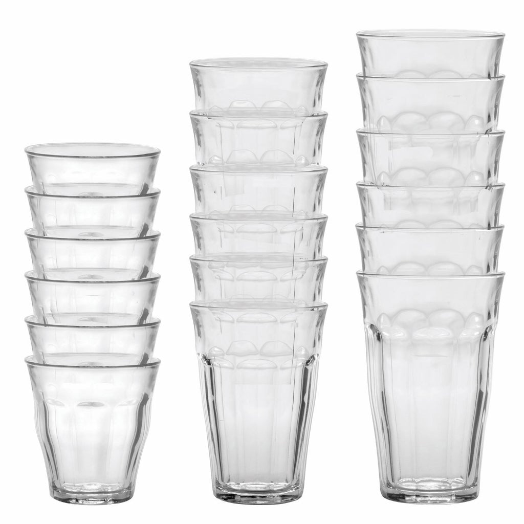 Duralex Picardie Made In France Drinkware Set, 18 pieces