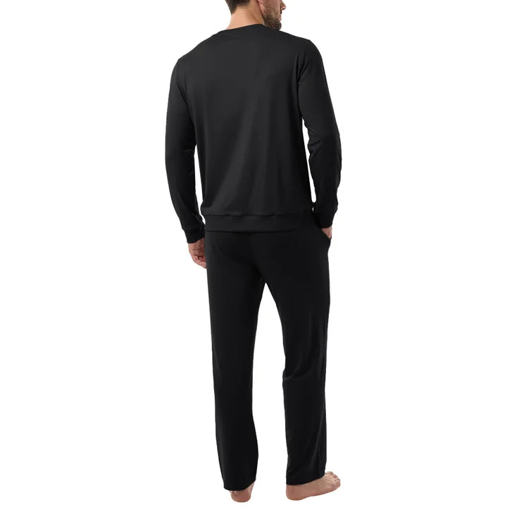 Layer Zero Men's Stretch 2-piece Lounge Set – Long Sleeve & Tapered Pant