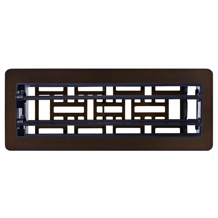 Manor House Rubbed Bronze Low Profile Floor Registers, 4-pack