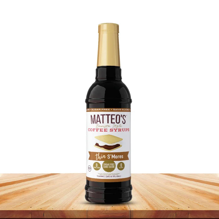 Matteo's Sugar-Free Coffee Syrup Variety Pack, 6 × 750 mL + 1 pump